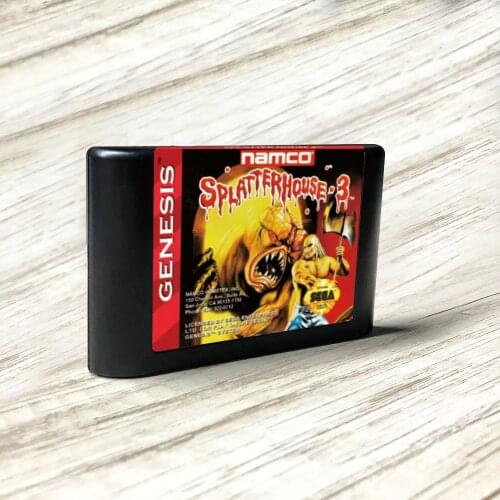 Splatterhouse 3 - USA Label Flashkit MD Electroless Gold PCB Card for Sega Genesis Megadrive Video Game Console