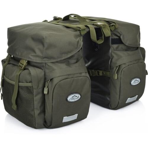 50L Bike Panniers Bag Waterproof Rear Seat Bicycle Bag Trunk Bags Saddle Bag with Rain Cover For Cycling Travel Camping