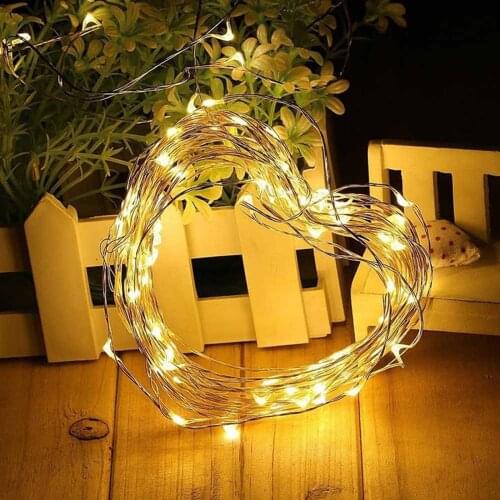 3meter 30led String Lights Halloween Party Decor Cell Battery Powered Silver Copper Wire Mini Festival String Lights
