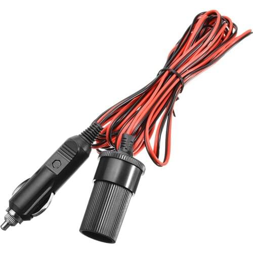1pc Vehicle Cigarette Car Extension Cable High-power Car Cigarette Lighter Extension Cord 12V 24V 3A 36W 24AWG 5.0mm