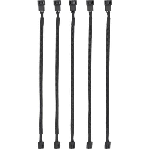 12 inch 5PCS 4 Pin PWM Connector Case Fan Extension Power Cable for Computer