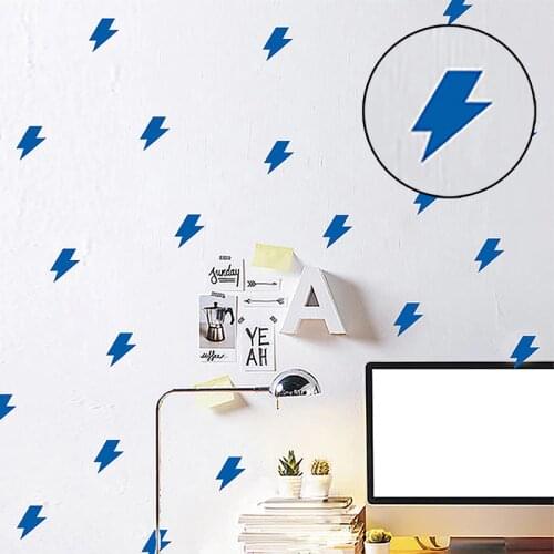 Lightning Shape Small Wall Sticker Kids Room Decor DIY Removable Design Art Kids Room Baby Boy Room Wall Decor