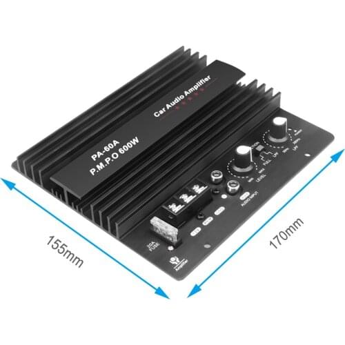 High Power 12V 600W Speaker Subwoofer Bass Module Car Audio Accessories Mono Channel Durable Lossless Amplifier Board PA-60A