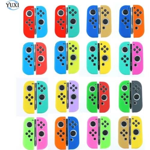 YuXi Multicolor optional Silicone Case Cover For Nintend Non-slip Protective skin For Switch NS Joy-Con Controller Accessory