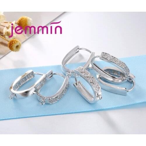 925 Sterling Silver Crystal Earrings Components Jewelry Fine Hooks Eawire DIY Handmade Hooks Leverback 10PCS