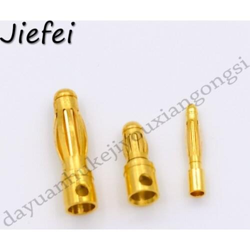 100-1000pcs brass 2mm 3.5mm 4mm Male Bullet Banana Plug Gold Plated Banana Plugs Connector Kits for RC Battery Parts Head