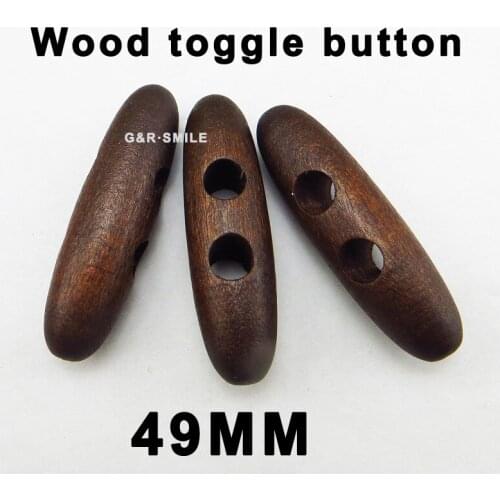 15PCS 49MM wooden horn BUTTON toggle clothes sewing garment buttons clothing accessory WHB-092