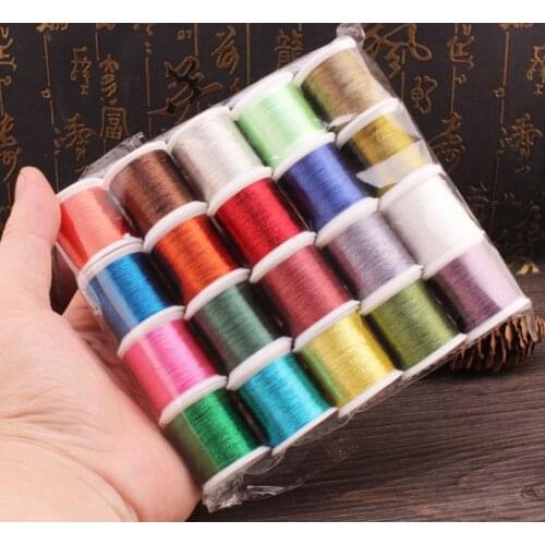 150D 20PCS/lot Multicolor Purl Polyester Computer Embroidery Thread Sewing Embroidery Cross Stitch Embroidery Line For Handmad