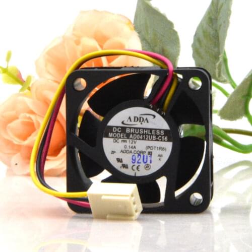 2pcs AD0412UB-C56 For Adda 4020 12V 0.14A 4CM Switch Board Ultra-Quiet cooling Fan