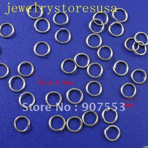 200Pcs 6mm dull silver tone Jump Rings H0426