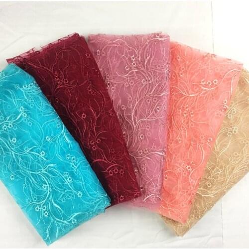 5yards/lot 2018 New Lace Fabric Water Grass Embroidery Fashion High-end Womens Dress Cloth 5 Colors French African Lace Fabric