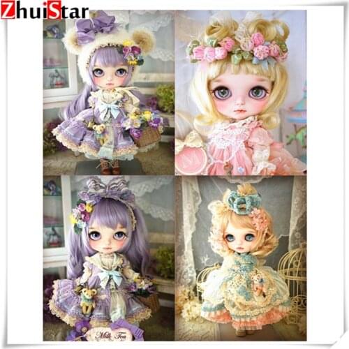 5D diamond embroidery cute doll cross stitch DIY diamond painting landscape diamond rhinestone home decoration love gift