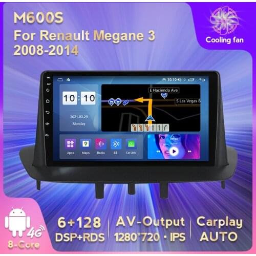 IPS HD 1280*720 Android 11 Car GPS Navigation DVD Multimedia Player for Renault Megane 3 2008-2014 BT Stereo Player Carplay AUTO