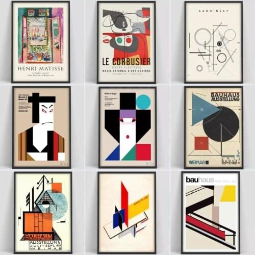 Bauhaus Canvas Art Posters and Print Herbert Bayer Canvas Paintings on The Wall for Living Room Cuadros Home Decor Pictures