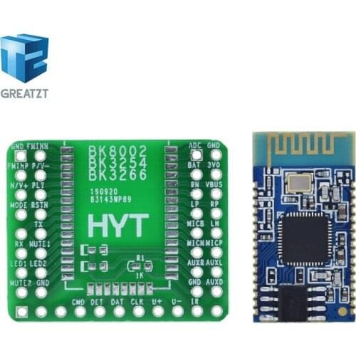 Bluetooth Stereo Audio Module Transmission BK8000L expansion board AT Commands SPP Bluetooth Speaker Amplifier DIY