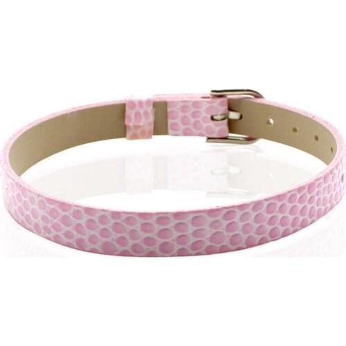 8mm Snake PU Leather Pink Wristband Bracelet fit DIY 8mm Slide Charm Bead Fashion Wholesale on Aliexpress 100pcs/lot
