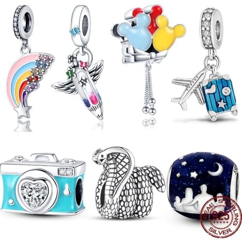 CODEDOG Enamel Fish Pendant 925 Sterling Silver DANGLE CHARM Fit Bracelet Necklace Women Fine Jewelry CMC085