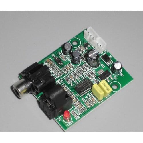 CS8416+CS4344 DAC digital decoder 24-bit 192K fiber coaxial decoding board stereo audio output