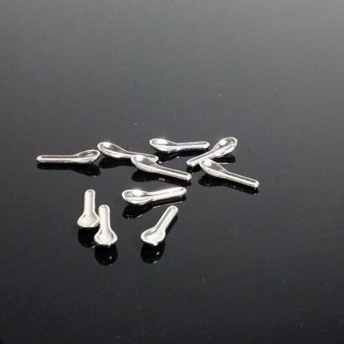 G07-X142 children baby gift Toy 1:12 Dollhouse mini Furniture Miniature rement Doll accessories colorful Silver spoon 10pcs/set