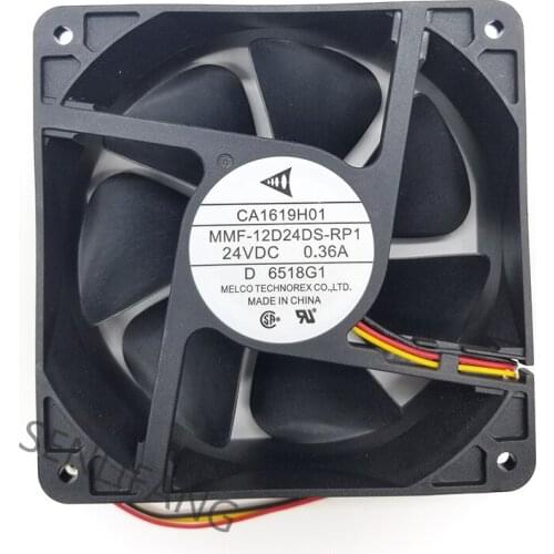 For MMF-12D24DS-RP1 DC 24V 0.36A 3-wire 120X120X38mm Server Cooler Fan