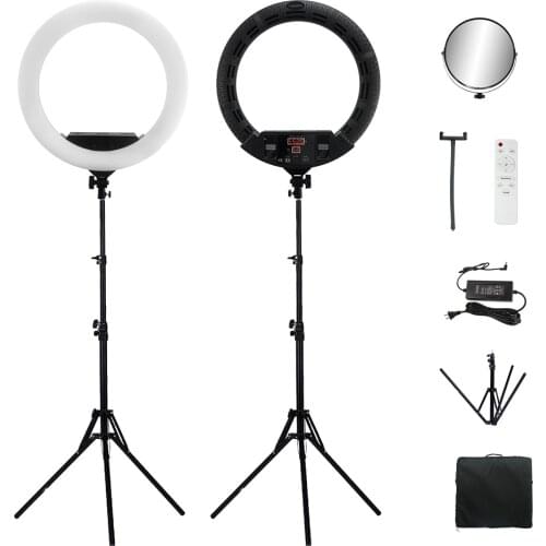 100W 22" Ring lamp 55cm Remote Control Ring Light Kit Super Bright LED Ring Lamp For Makeup Beauty Nail Skin handbag & Tripod