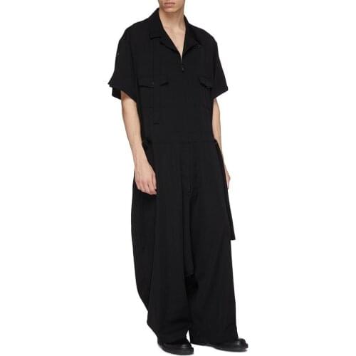 Short-sleeved overalls overalls artist jumpsuit