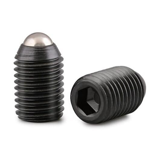 M6 M8 M10 M12 M16 Allen ball beads head wave pearl screw hexagon socket Positioning tight balls plunger Black (12mm-30mm Long)