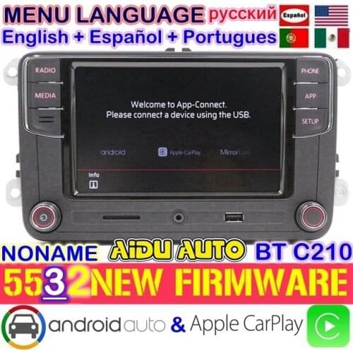 CarPlay Android Auto RCD330 RCD340 Plus Noname Radio 187B C210 For VW Tiguan Golf 5 6 Jetta MK5 MK6 Passat CC Polo 6RD035187B