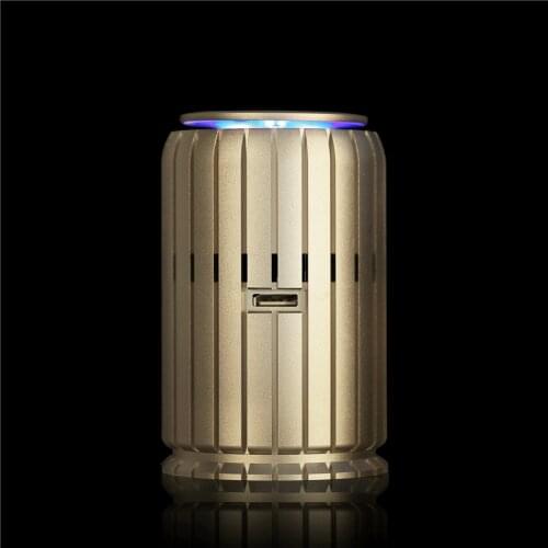 Mini Auto Car Fresh Air Ionic Purifier Oxygen Ozone Ionizer Cleaner Golden