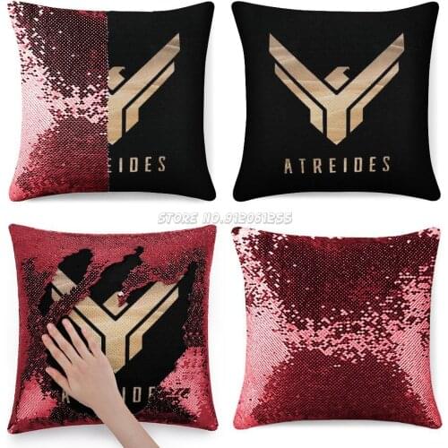 House Symbol Sequin Pillowcase Soft Decorative Throw Pillow Cover Floor Pillow Cases 2020 Movie Fan Art House Symbol Harkonnen S