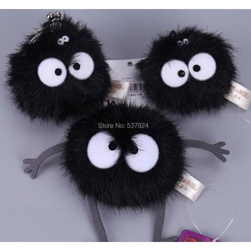 New 20Pcs My Neighbor Totoro Dust Soot 5-8CM Plush Doll Wallet Bag Coin Bag Plush Keychain Pendant