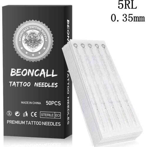 Tattoo Needles Disposable Sterilized Tattoo Needles 5RL Needles Tattoo Agujas Microblading Permanent Makeup Needle Supplies