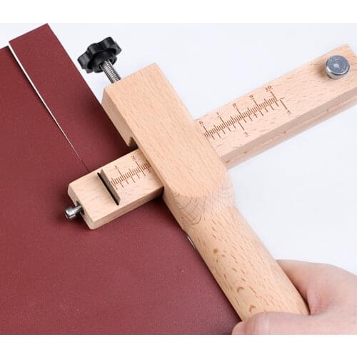 Adjustable Leather Strap Cutter Leathercraft Strip Belt DIY Hand Cutting Tools Strip Cutter With 5 Sharp Blades Leather Tools