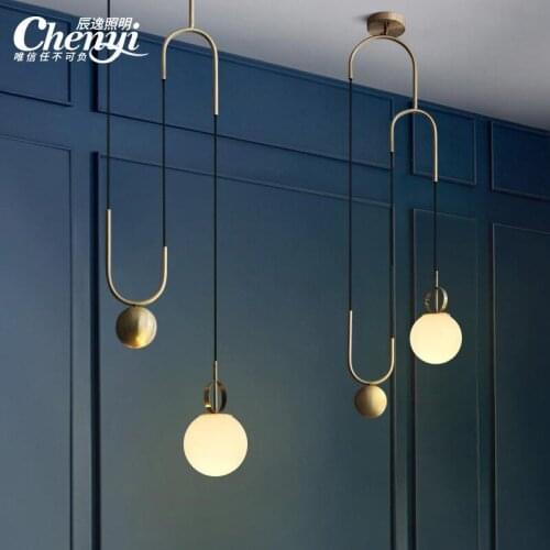 Nordic creative restaurant chandelier personalized coffee shop bar lamp can be lifted to design study lighting