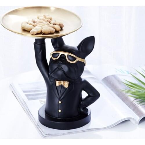 Mordern Nordic Modern Dog Squirrel Monkey Tray Home Decor Livingroom Fruit Plate Door Key Storage Coffee Table Snack Candy Tray