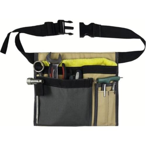 Outdoor Lightweight Multi-pocket Canvas Belt Bag Electrician Tool Bag Garden Trimming Tool Bag Multi-scene Application R7UB