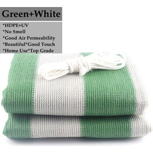 HI-quality Green White HDPE Anti-UV Sun Shade Net Home Terrace Balcony Privacy Safety Fence Netting Canopy Sunshade Nets