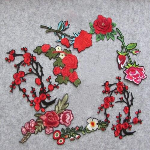 High quality patterned patches hot melt adhesive applique embroidery patch stripes DIY clothing accessory patch C5592-C5659