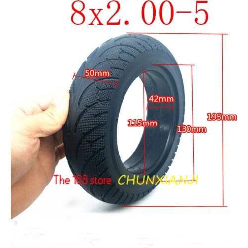 High-quality 8X2.00-5 Explosion-proof Solid Tire Explosion Proof Wear Resistance for 8-inch Electric Scooter