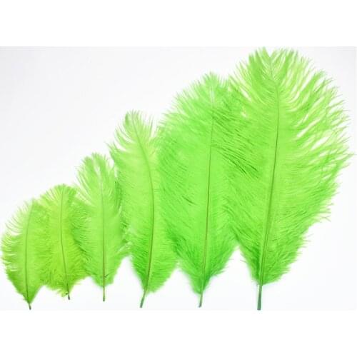 Apple Green Ostrich Feather 15-70cm/6-28" Ostrich Feathers for Crafts Decor Plumas Carnaval Plume Decoration Wedding Clothes DIY
