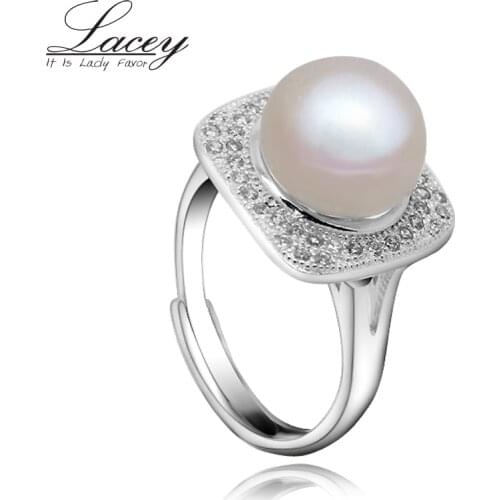 Freshwater big pearl ring for women silver 925,wedding ring lady adjustable girl jewelry,engagement ring black top quality gift