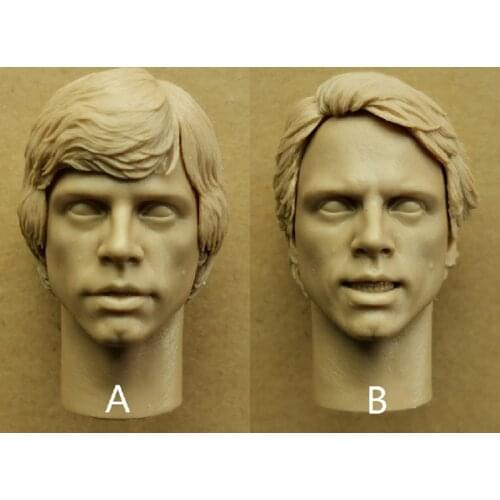 1/6 Two Versions Luke Unpainted Head Models Sculpt for 12''Figures Bodies Accessories DIY