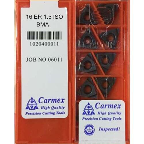 16ER 1.0 1.5 2.0 2.5 3.0 ISO BMA 5pcs +16IR 1.0 1.5 2.0 2.5 3.0 ISO BMA 5pcs=10pcs/set Carmex insert Free shipping