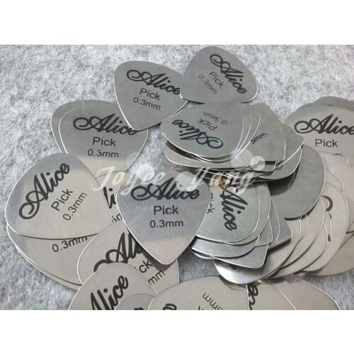 30pcs Standard Heart Shape Heavy 0.3mm Guitar Picks Stainless Steel Guitar Bass Picks Free Shipping Wholesales