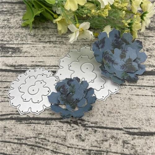 3D Rose Flower Frame Craft Metal Cutting Dies For DIY Scrapbooking Album Embossing Paper Cards Decorative Crafts