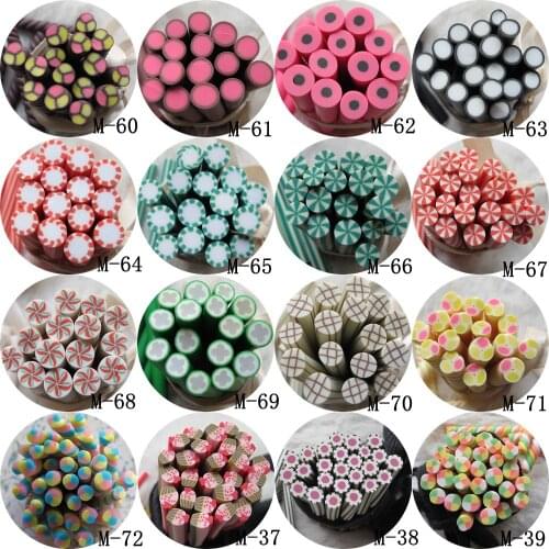 5pcs/lot 5mm*5CM Polymer Clay Cane Fancy Round-Cane Twist-Cane Cake Strawberry Cake Cucumber