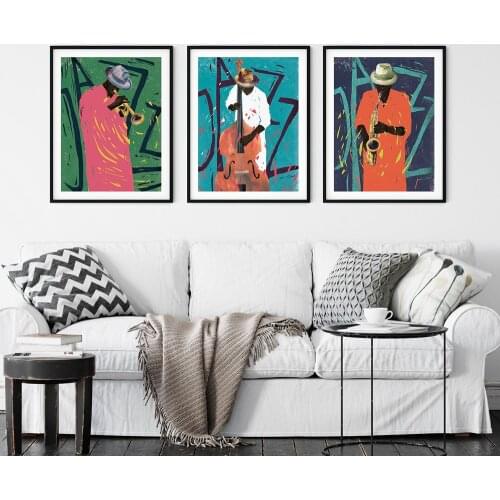 Abstract Graffiti Music Posters Modern Jazz Prints Gift for Musician Canvas Painting Nordic Wall Pictures Living Room Decoration