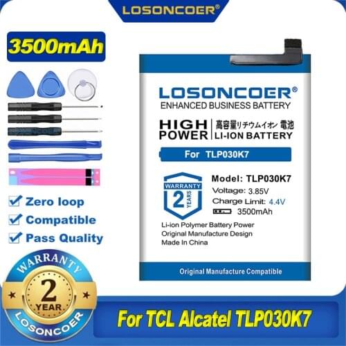 LOSONCOER 3500mAh Phone Battery TLP030K7 For TCL Alcatel 1S 2019 5024D 5024A 5024J