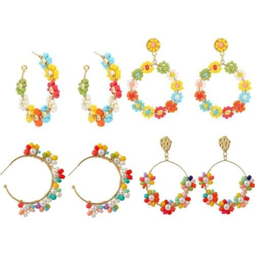 Bohemian Multicolor Beads Tassel Earrings For Women Fashion Trendy Handmade Boho Ear Vintage Jewelry Long Big Statement Earrings