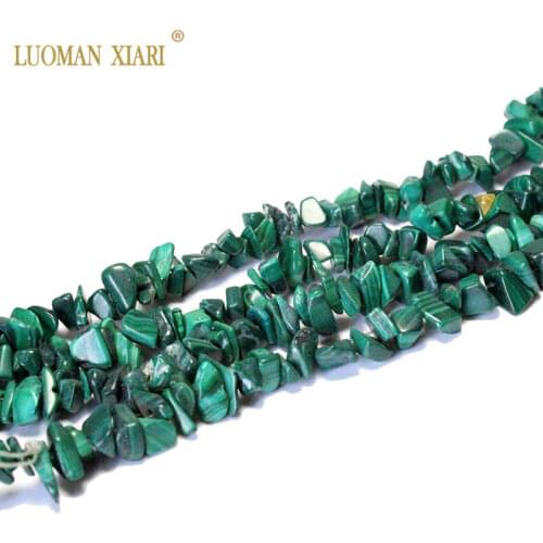 Wholesale 100% Natural Gravel Shape Malachite 5-8 mm Stone Beads For Jewelry Making Diy Bracelet Necklace Strand 34
